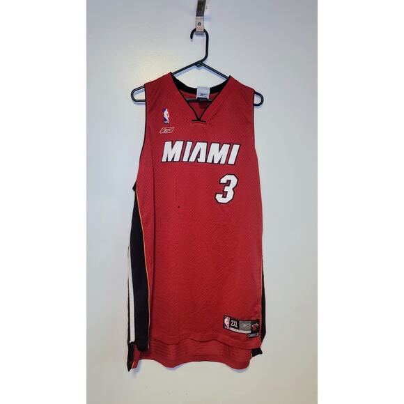 Dwyane Wade Reebok Miami Heat Jersey Red Size 2XL - Picture 1 of 6